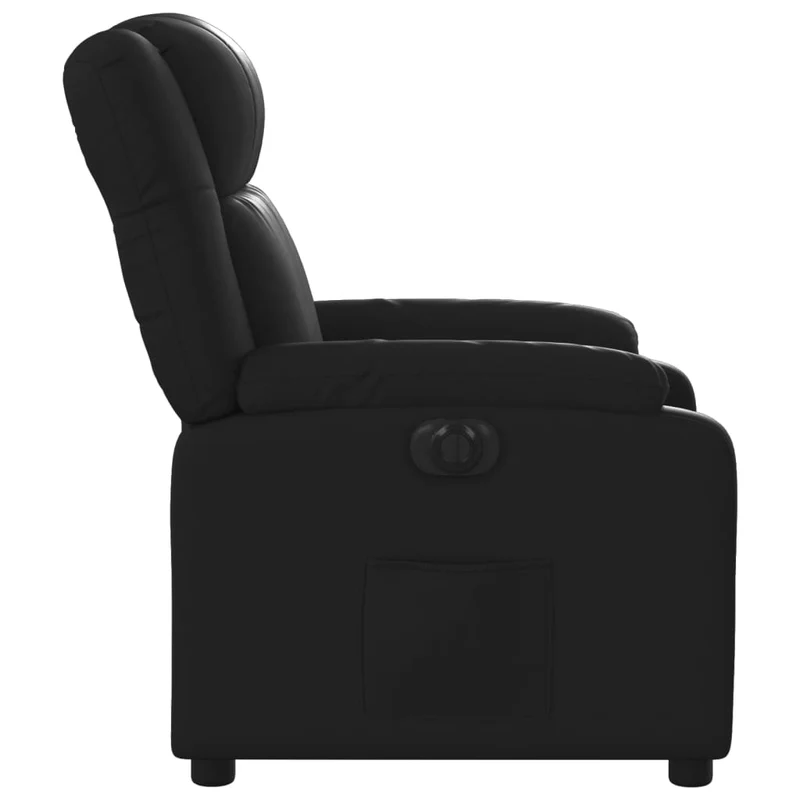 Fauteuil relax TV fonction d'inclinaison électrique très confortable en PVC noir DEC028472