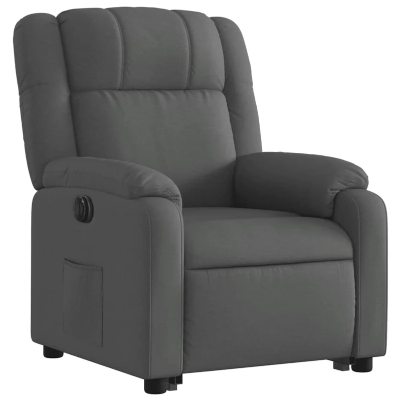 Fauteuil relax TV fonction de levage électrique très confortable en tissu gris foncé DEC028361