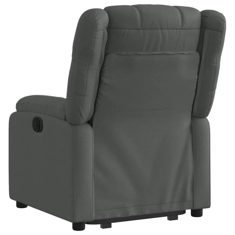 Fauteuil relax TV fonction de levage électrique très confortable en tissu gris foncé DEC028361