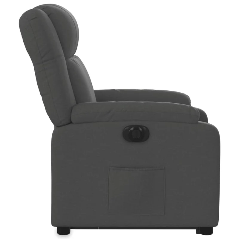 Fauteuil relax TV fonction de levage électrique très confortable en tissu gris foncé DEC028361