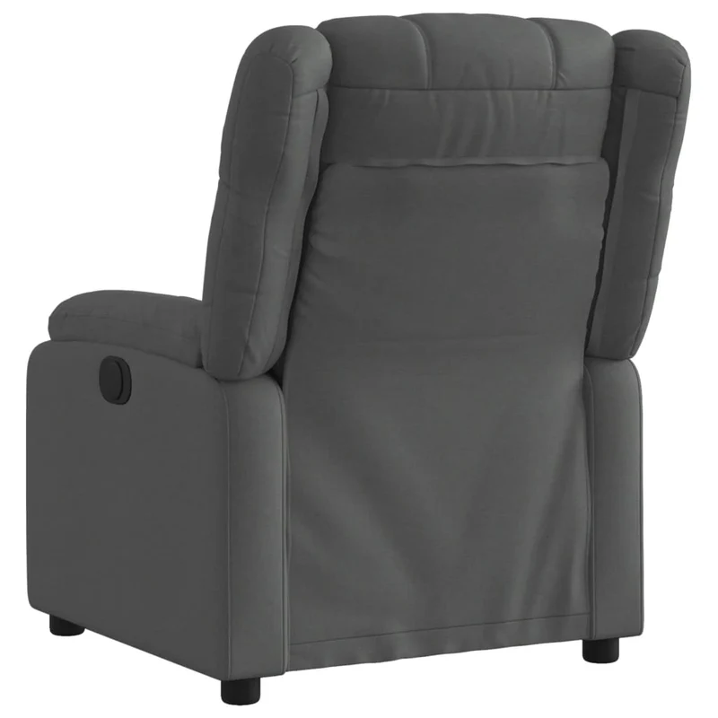 Fauteuil relax TV fonction d'inclinaison électrique très confortable en tissu gris foncé DEC028340