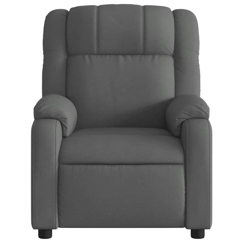 Fauteuil relax TV fonction d'inclinaison électrique très confortable en tissu gris foncé DEC028340