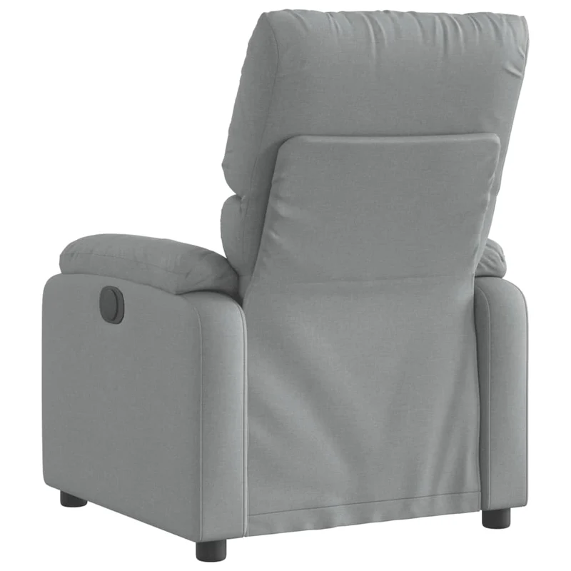 Fauteuil relax TV fonction d'inclinaison électrique très confortable en tissu gris clair DEC028314