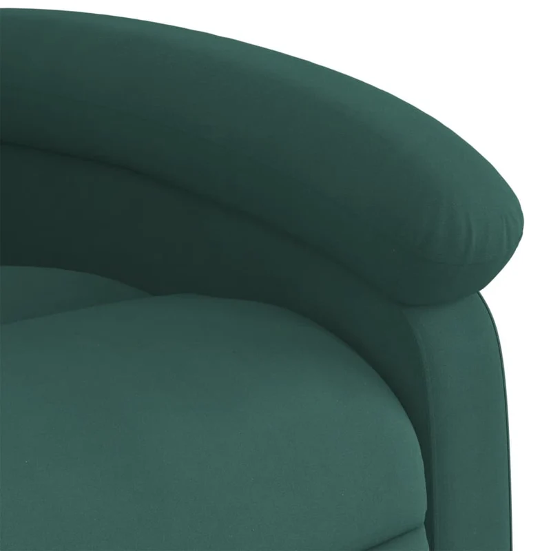 Fauteuil relax TV rembourrage confortable fonction d'inclinaison manuelle en velours vert foncé DEC028232
