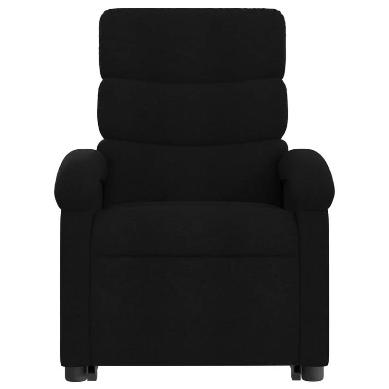 Fauteuil relax TV rembourrage confortable fonction de levage électrique en tissu noir DEC028120