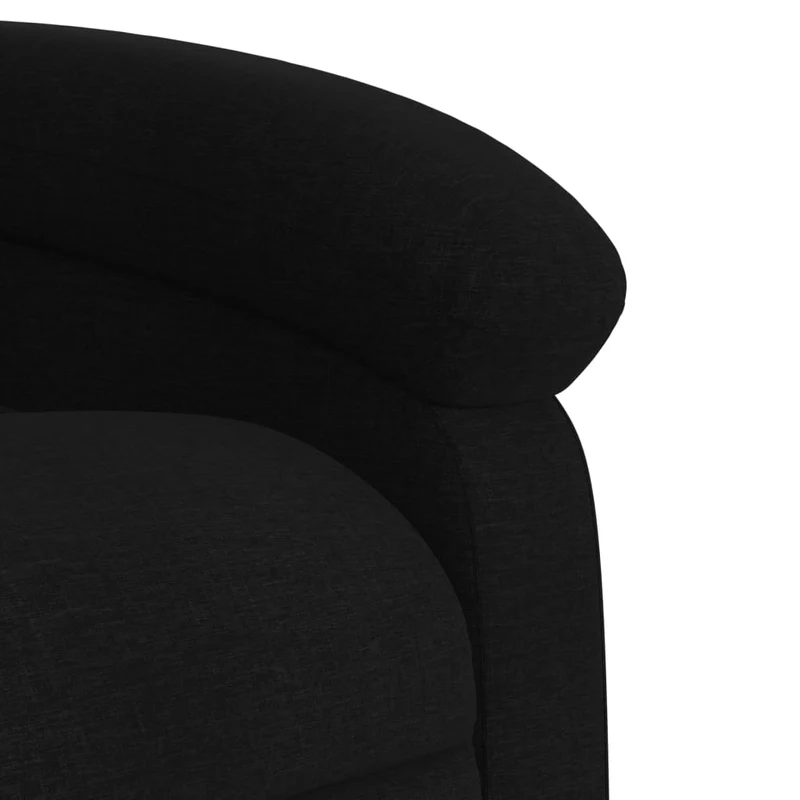 Fauteuil relax TV rembourrage confortable fonction de levage électrique en tissu noir DEC028120