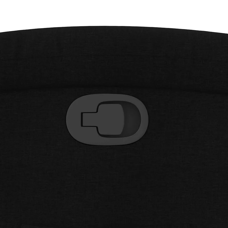 Fauteuil relax TV rembourrage confortable fonction d'inclinaison manuelle en tissu noir DEC028107