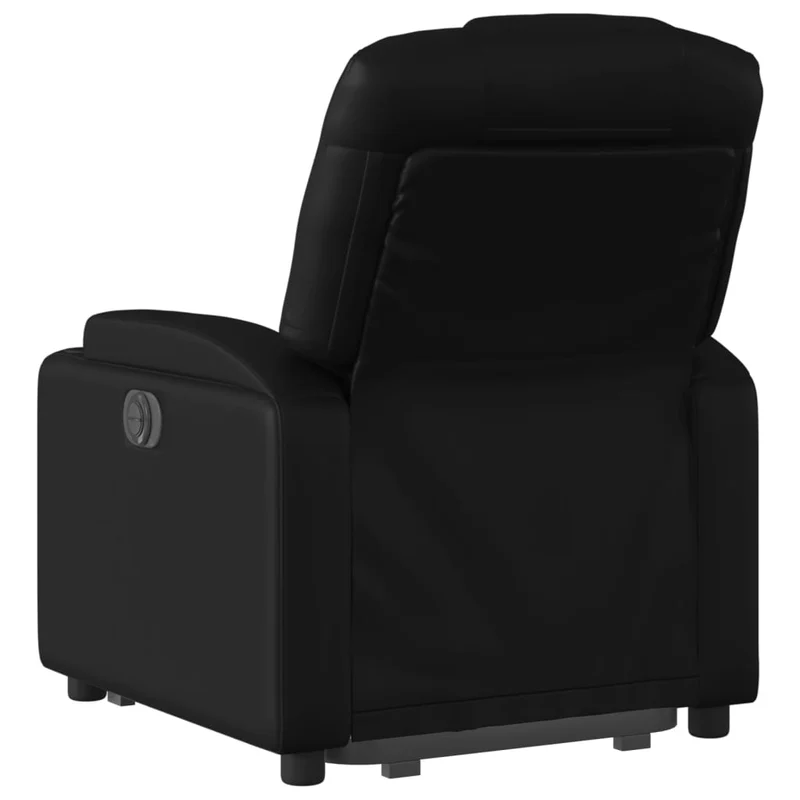 Fauteuil relax TV rembourrage confortable fonction de levage électrique en PVC noir DEC028077