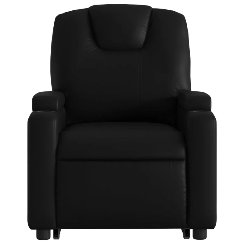 Fauteuil relax TV rembourrage confortable fonction de levage électrique en PVC noir DEC028077