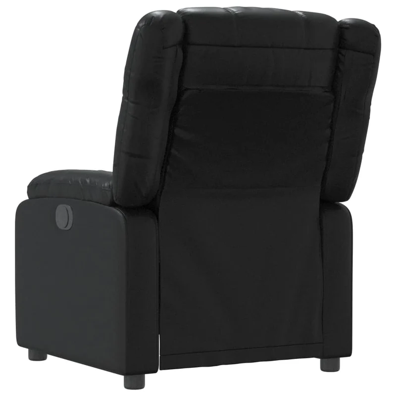 Fauteuil relax TV rembourrage confortable fonction d'inclinaison manuelle en PVC noir DEC028074