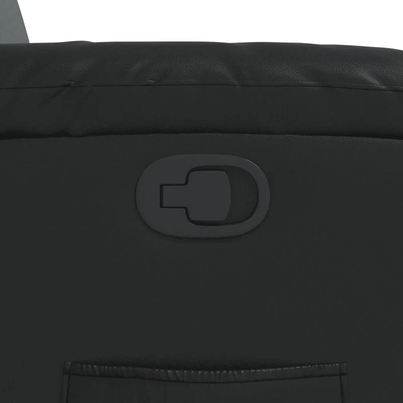 Fauteuil relax TV rembourrage confortable fonction d'inclinaison manuelle en PVC noir DEC028074