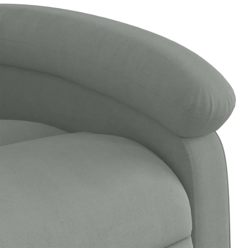 Fauteuil relax TV rembourrage confortable fonction d'inclinaison manuelle en velours gris clair DEC027922