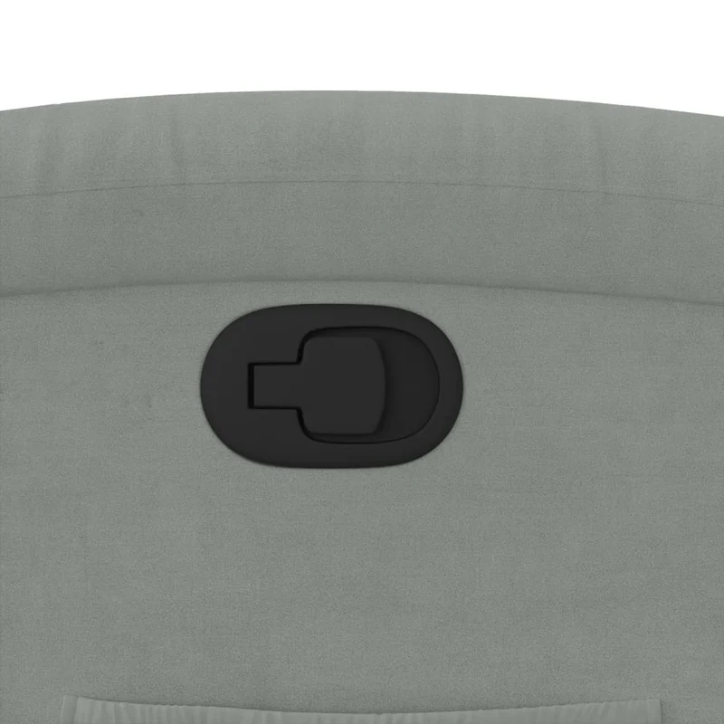 Fauteuil relax TV rembourrage confortable fonction d'inclinaison manuelle en velours gris clair DEC027922