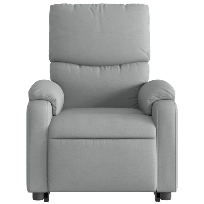 Fauteuil relax TV rembourrage confortable fonction de levage électrique en tissu gris clair DEC027900