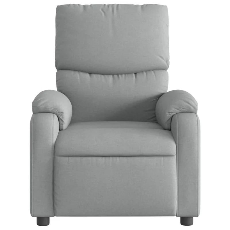 Fauteuil relax TV rembourrage confortable fonction d'inclinaison manuelle en tissu gris clair DEC027896
