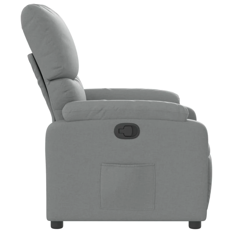 Fauteuil relax TV rembourrage confortable fonction d'inclinaison manuelle en tissu gris clair DEC027896