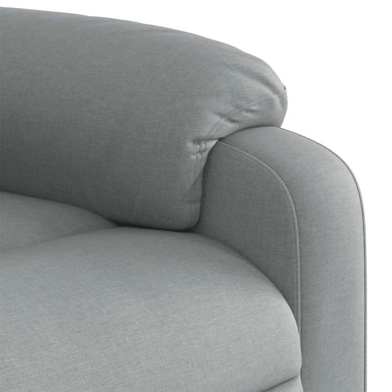 Fauteuil relax TV rembourrage confortable fonction d'inclinaison manuelle en tissu gris clair DEC027896