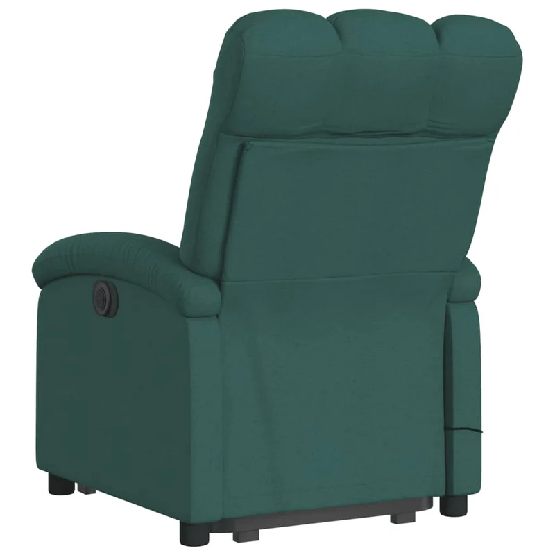 Fauteuil de relaxation fonction massage et inclinable en tissu vert foncé DEC027871