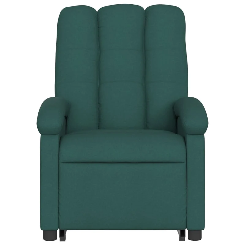 Fauteuil de relaxation fonction massage et inclinable en tissu vert foncé DEC027871