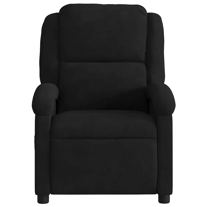 Fauteuil relax TV fonction d'inclinaison électrique très confortable en velours noir DEC028514