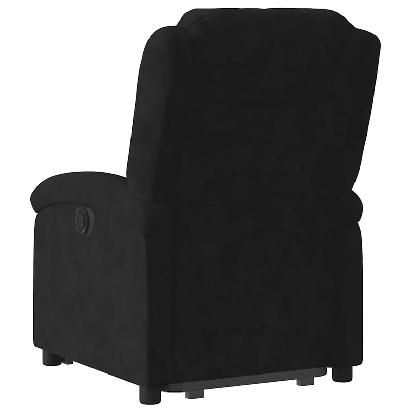 Fauteuil relax TV fonction de levage électrique très confortable en velours noir DEC028513