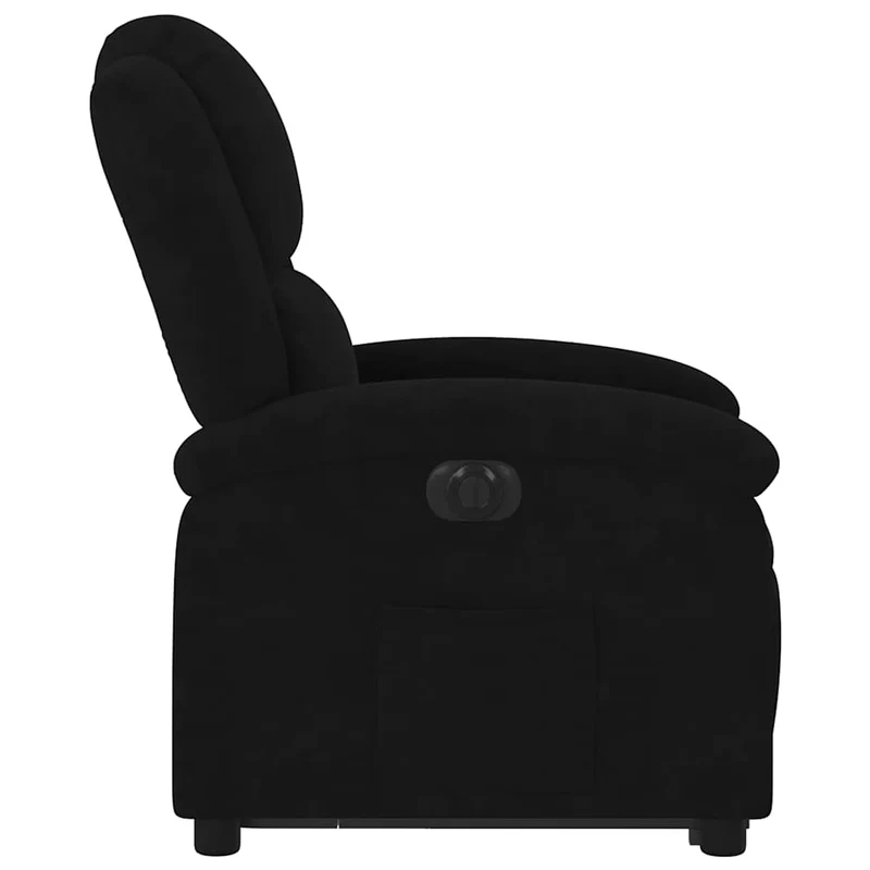 Fauteuil relax TV fonction de levage électrique très confortable en velours noir DEC028513
