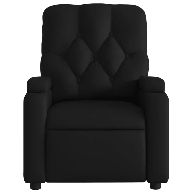 Fauteuil relax TV fonction d'inclinaison électrique très confortable en PVC noir DEC028477