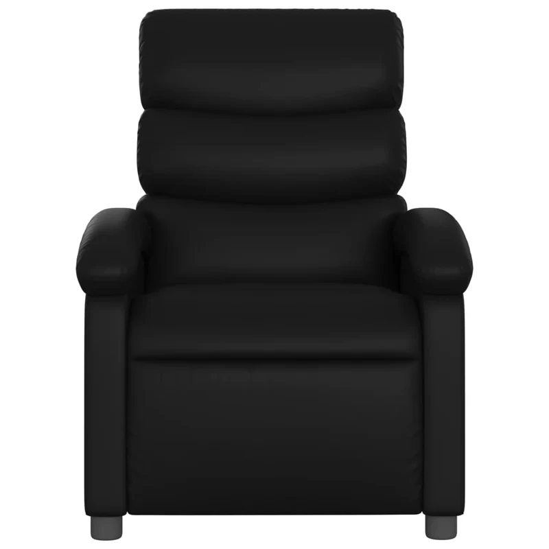 Fauteuil relax TV fonction d'inclinaison électrique très confortable en PVC noir DEC028465