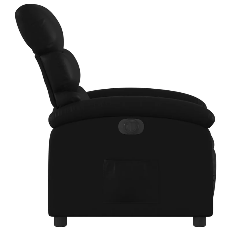 Fauteuil relax TV fonction d'inclinaison électrique très confortable en PVC noir DEC028465