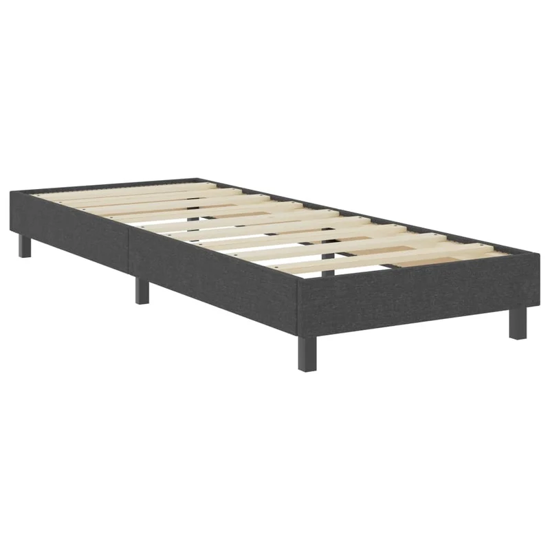 Sommier à lattes sur pieds cadre de lit 100 x 200 cm tissu gris TDL0208038