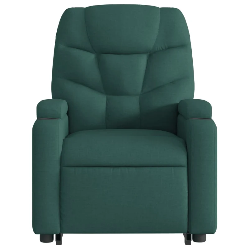 Fauteuil relax TV fonction de levage électrique très confortable en tissu vert foncé DEC028591