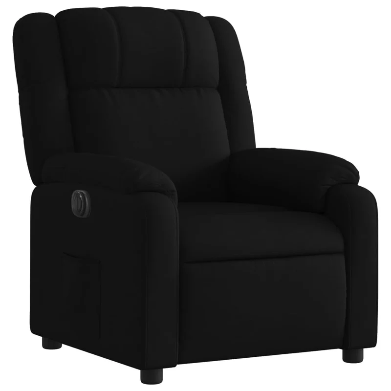 Fauteuil relax TV fonction d'inclinaison électrique très confortable en tissu noir DEC028509