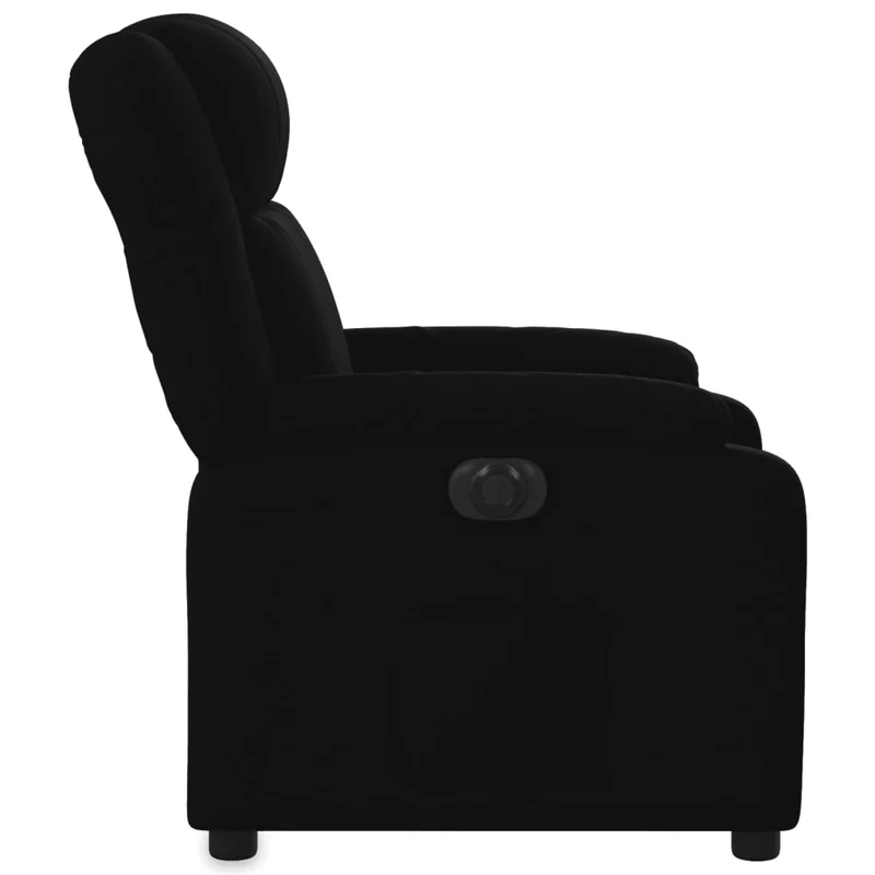 Fauteuil relax TV fonction d'inclinaison électrique très confortable en tissu noir DEC028509