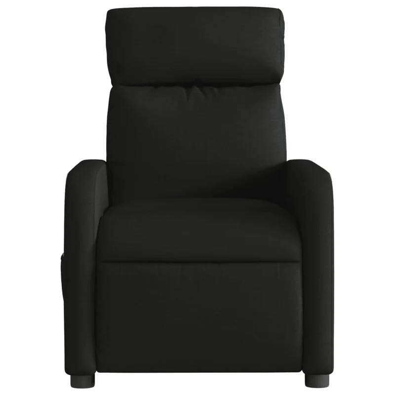 Fauteuil relax TV fonction d'inclinaison électrique très confortable en tissu noir DEC028495