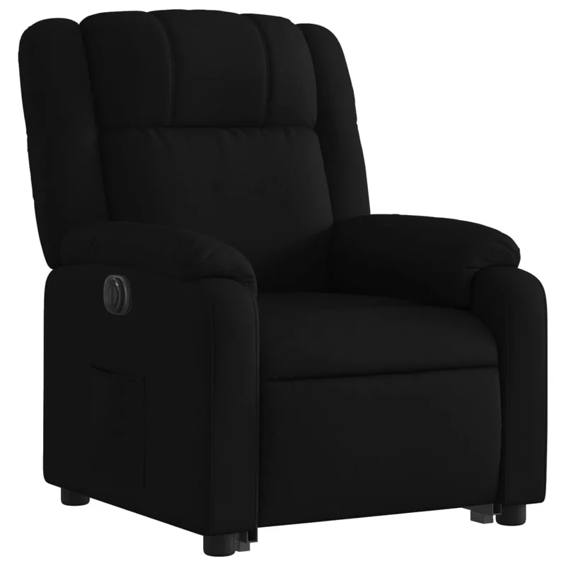 Fauteuil relax TV fonction de levage électrique très confortable en tissu noir DEC028492