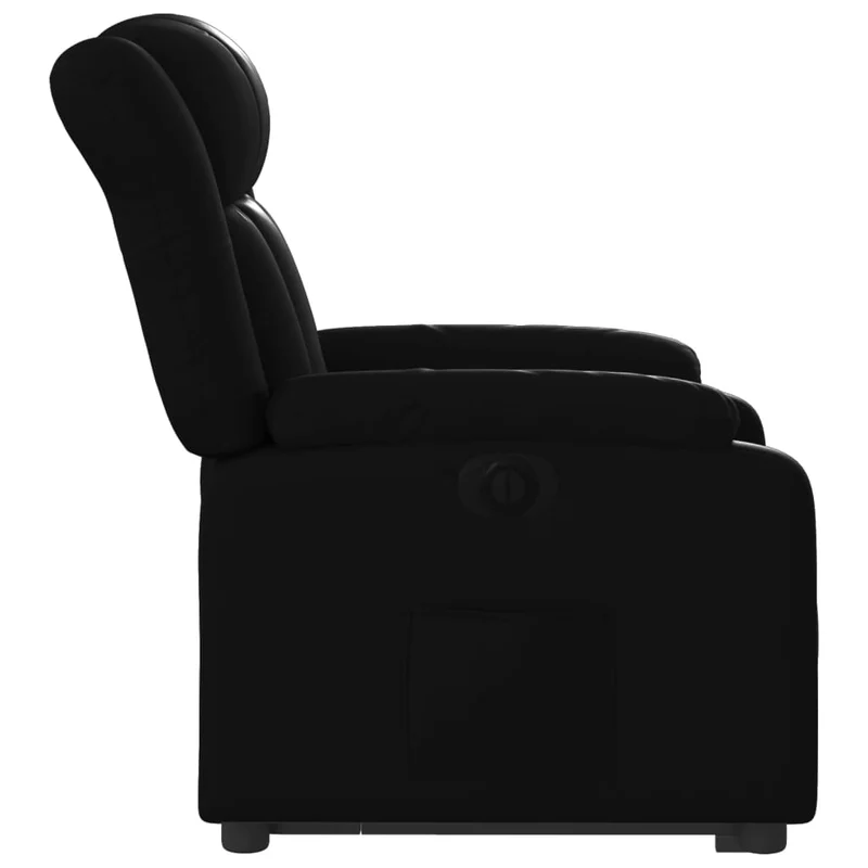 Fauteuil relax TV fonction de levage électrique très confortable en PVC noir DEC028481