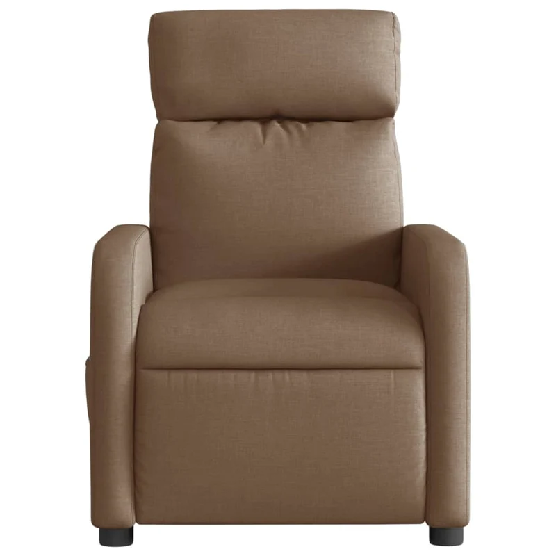 Fauteuil relax TV fonction d'inclinaison électrique très confortable en tissu marron DEC028454