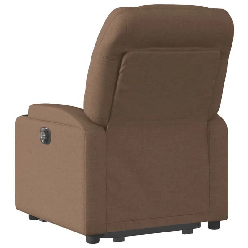 Fauteuil relax TV fonction de levage électrique très confortable en tissu marron DEC028438