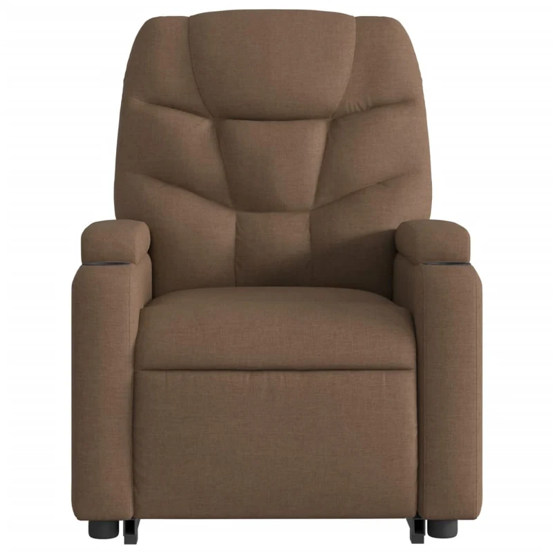 Fauteuil relax TV fonction de levage électrique très confortable en tissu marron DEC028438