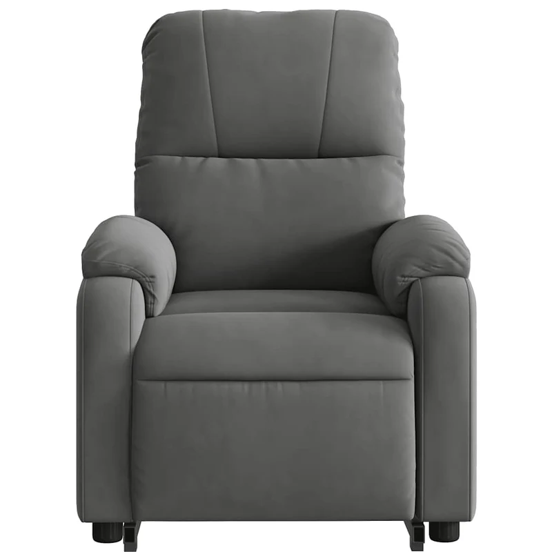Fauteuil relax TV fonction de levage électrique très confortable en tissu microfibre gris DEC028368