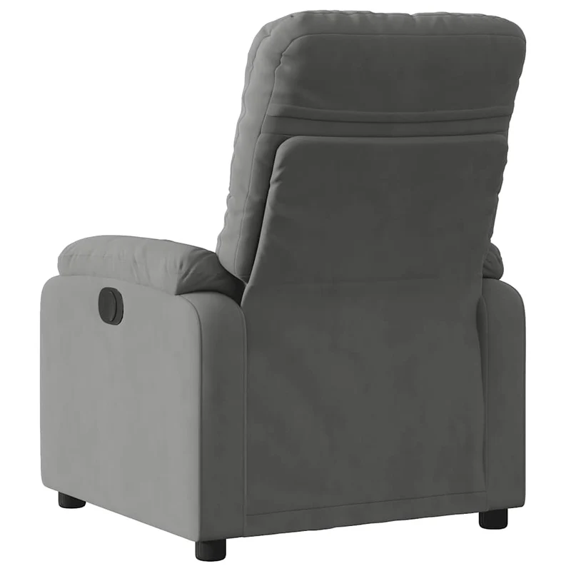 Fauteuil relax TV fonction d'inclinaison électrique très confortable en tissu microfibre gris DEC028367