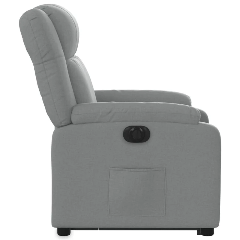 Fauteuil relax TV fonction de levage électrique très confortable en tissu gris clair DEC028316