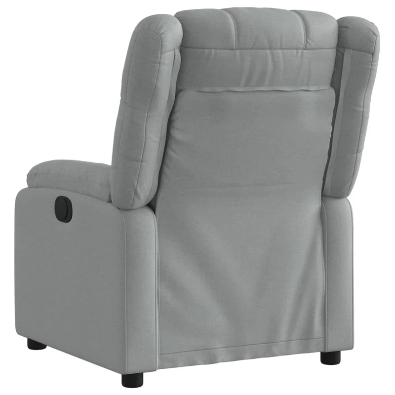 Fauteuil relax TV fonction d'inclinaison électrique très confortable en tissu gris clair DEC028305