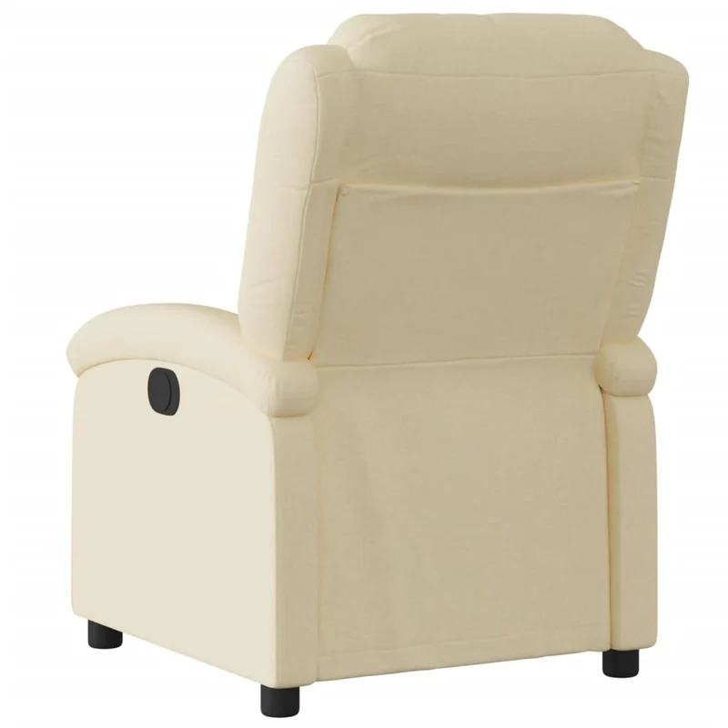 Fauteuil relax TV fonction d'inclinaison électrique très confortable en tissu crème DEC028278