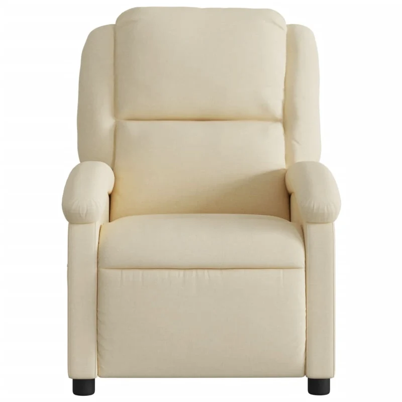 Fauteuil relax TV fonction d'inclinaison électrique très confortable en tissu crème DEC028278