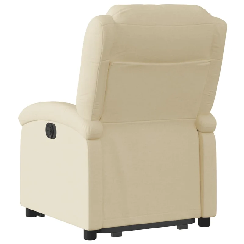 Fauteuil relax TV fonction de levage électrique très confortable en tissu crème DEC028276