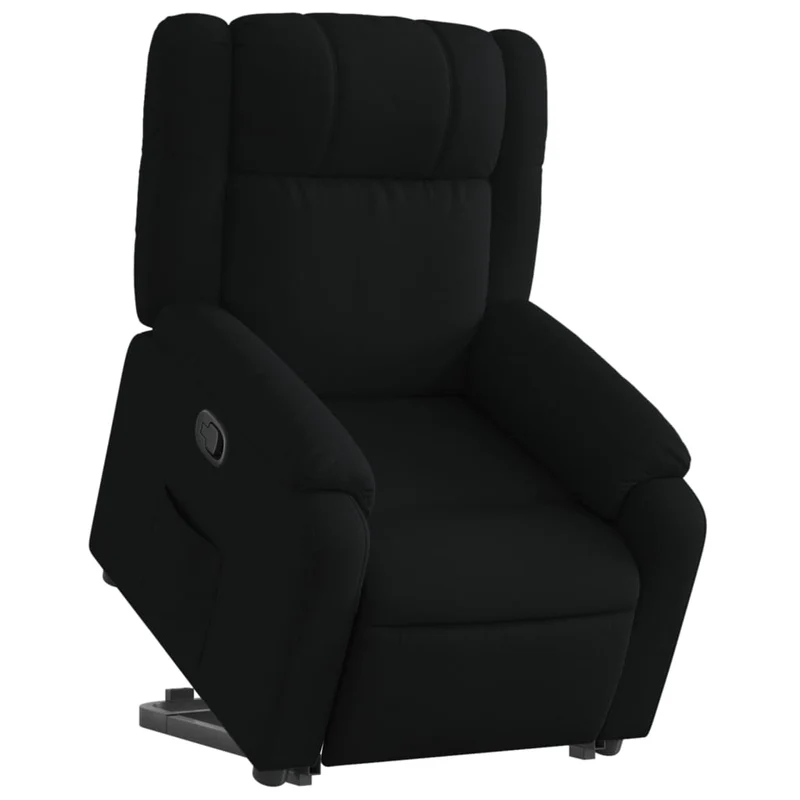 Fauteuil relax TV rembourrage confortablefonction de levage électrique en tissu noir DEC028119