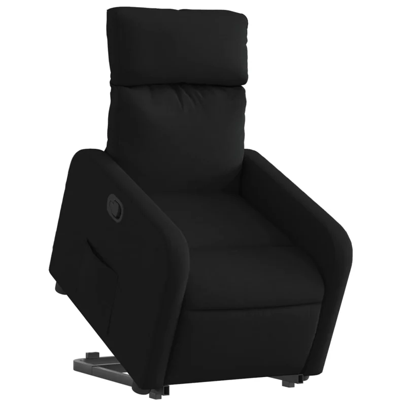 Fauteuil relax TV rembourrage confortable fonction de levage électrique en tissu noir DEC028114