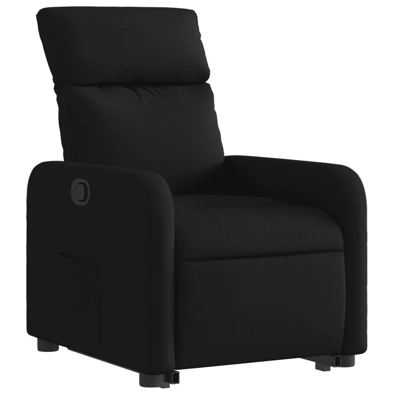 Fauteuil relax TV rembourrage confortable fonction de levage électrique en tissu noir DEC028114