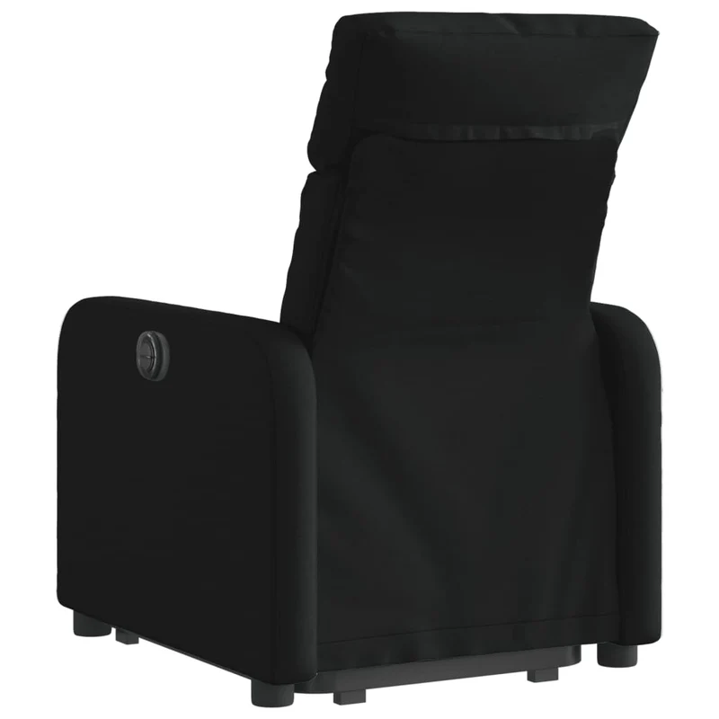 Fauteuil relax TV rembourrage confortable fonction de levage électrique en tissu noir DEC028114